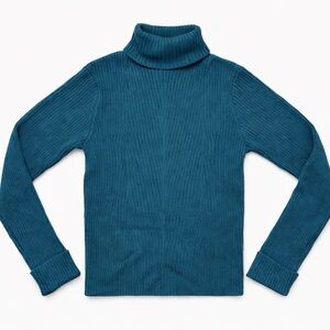 Men's Blue Turtleneck Sweater